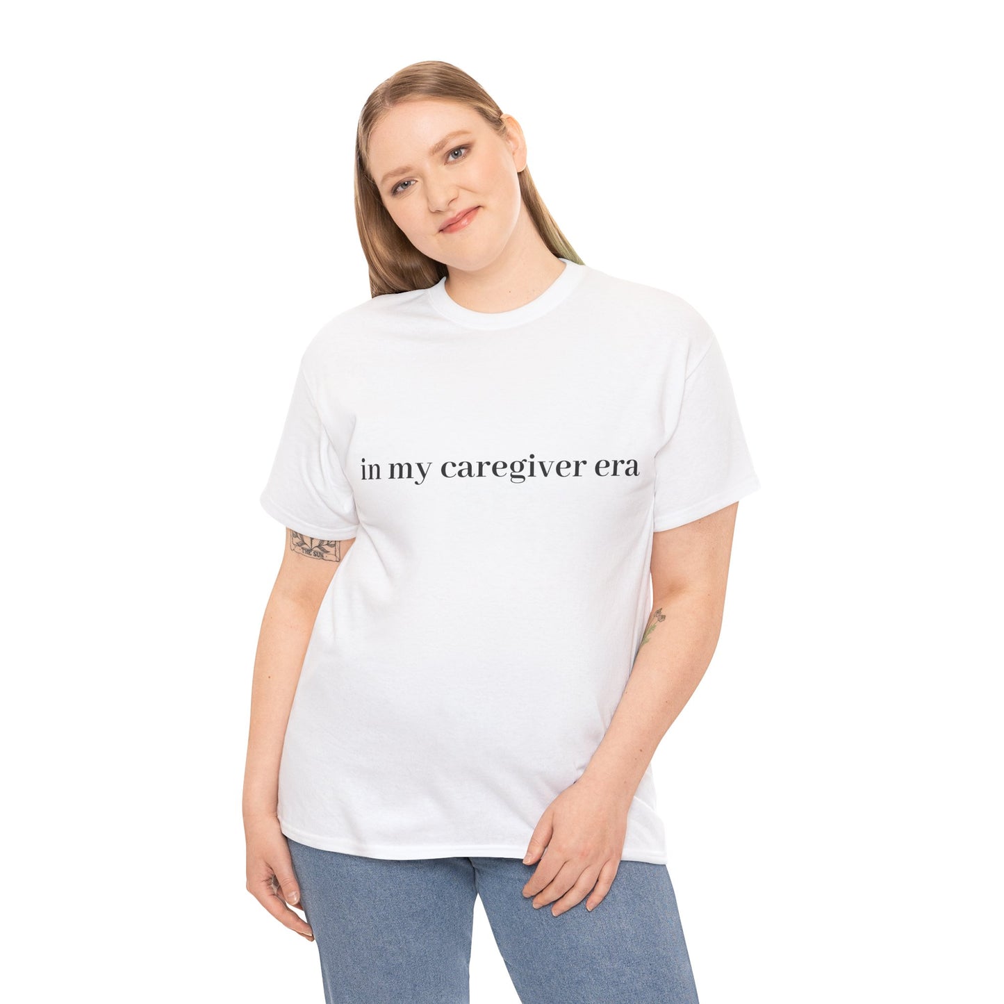 Caregiver Era Unisex Tee, Comfortable Cotton Caregiver T-Shirt, Inspirational Gift for Nurses, Supportive Apparel for Caregivers