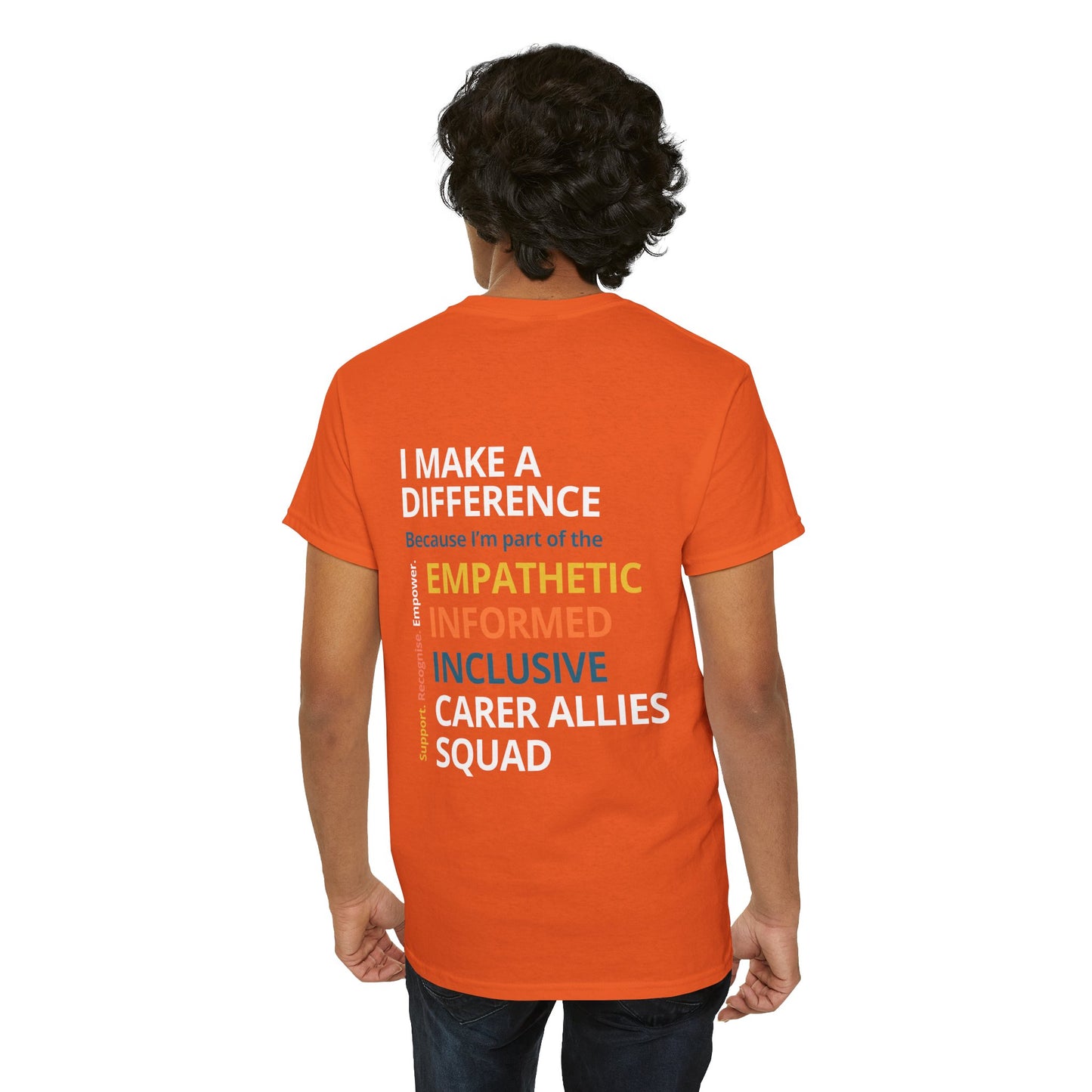 Heartfelt Unisex Heavy Cotton Tee - Empathetic Allies, Inclusive Wear, Gift for Caregivers, Supportive Apparel, Everyday Comfort Tee