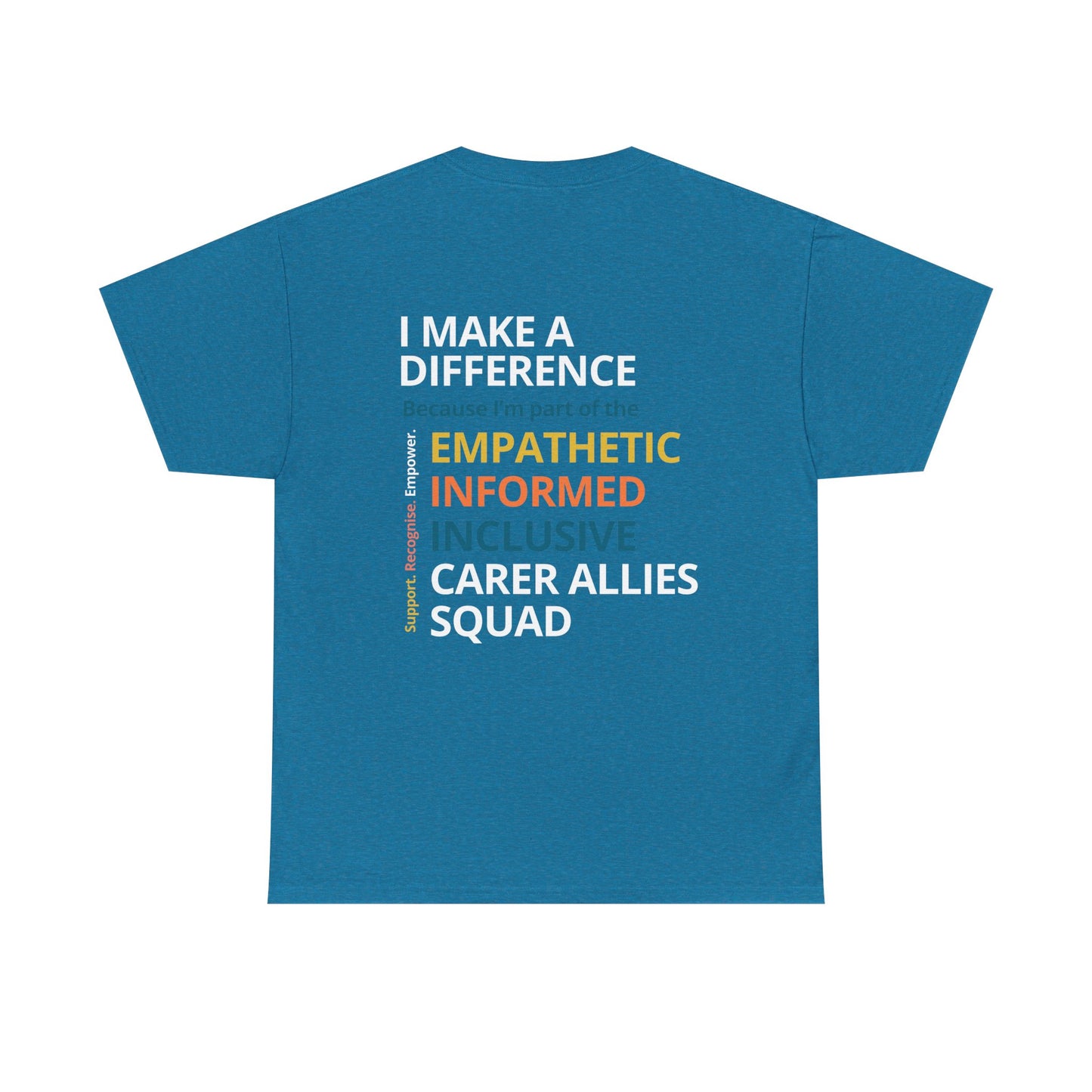 Heartfelt Unisex Heavy Cotton Tee - Empathetic Allies, Inclusive Wear, Gift for Caregivers, Supportive Apparel, Everyday Comfort Tee