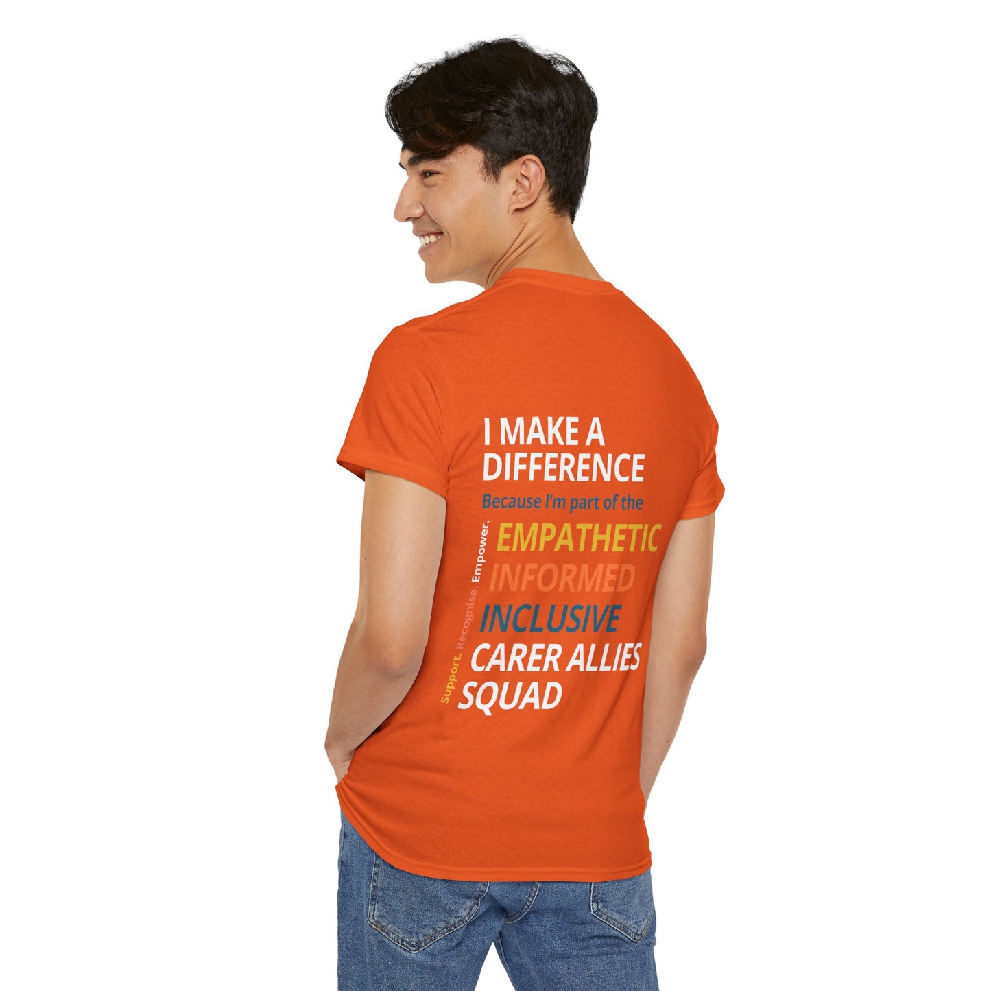 Heartfelt Unisex Heavy Cotton Tee - Empathetic Allies, Inclusive Wear, Gift for Caregivers, Supportive Apparel, Everyday Comfort Tee