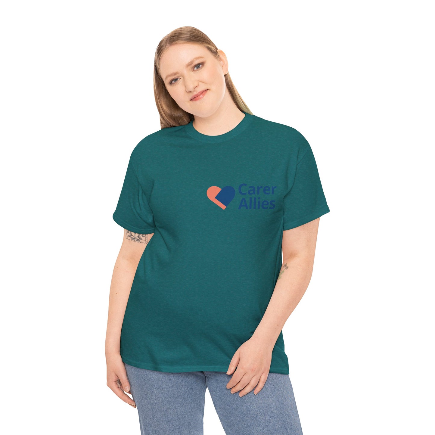 Heartfelt Unisex Heavy Cotton Tee - Empathetic Allies, Inclusive Wear, Gift for Caregivers, Supportive Apparel, Everyday Comfort Tee