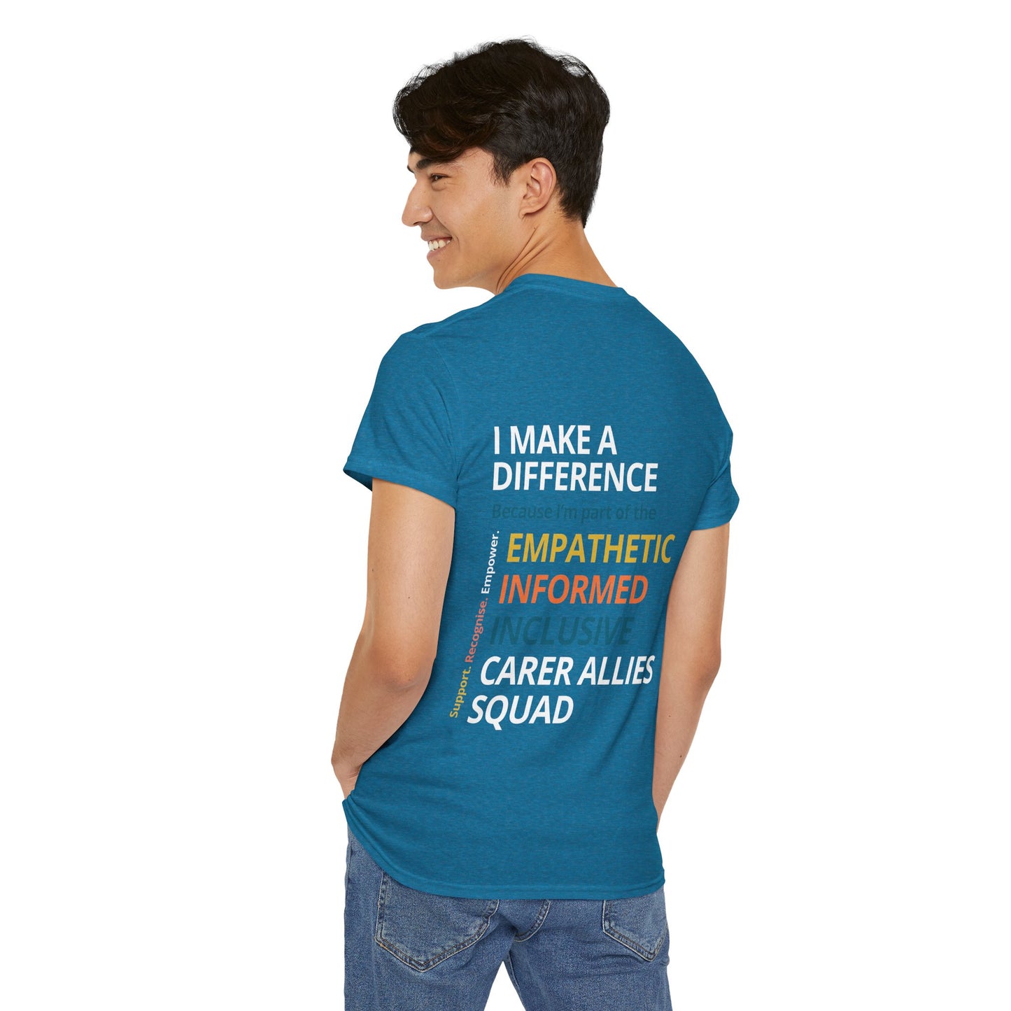 Heartfelt Unisex Heavy Cotton Tee - Empathetic Allies, Inclusive Wear, Gift for Caregivers, Supportive Apparel, Everyday Comfort Tee
