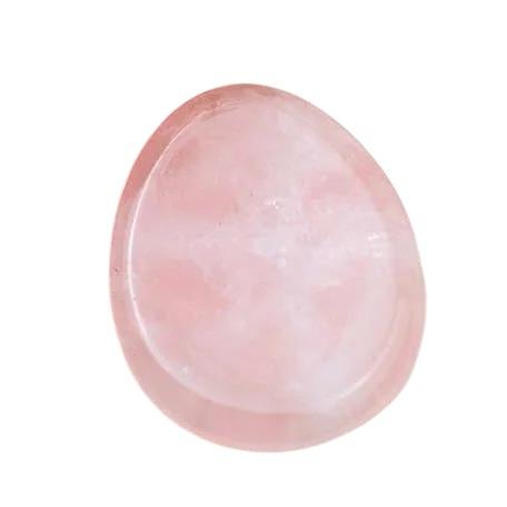 Rose quartz hand palm crystal
