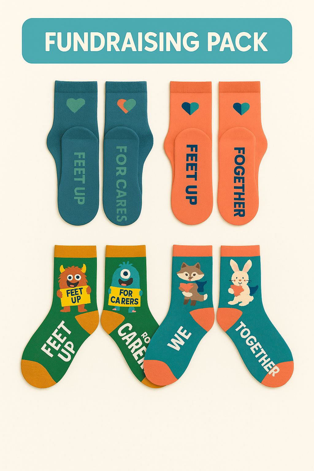 Carer Socks Fundraising Pack – Kids & Adults