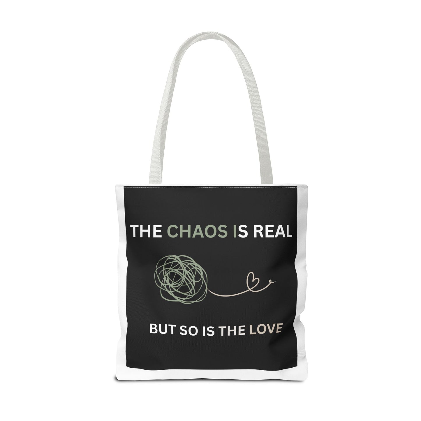 The Chaos is Real Love Tote Bag - Stylish & Functional for Everyday Use