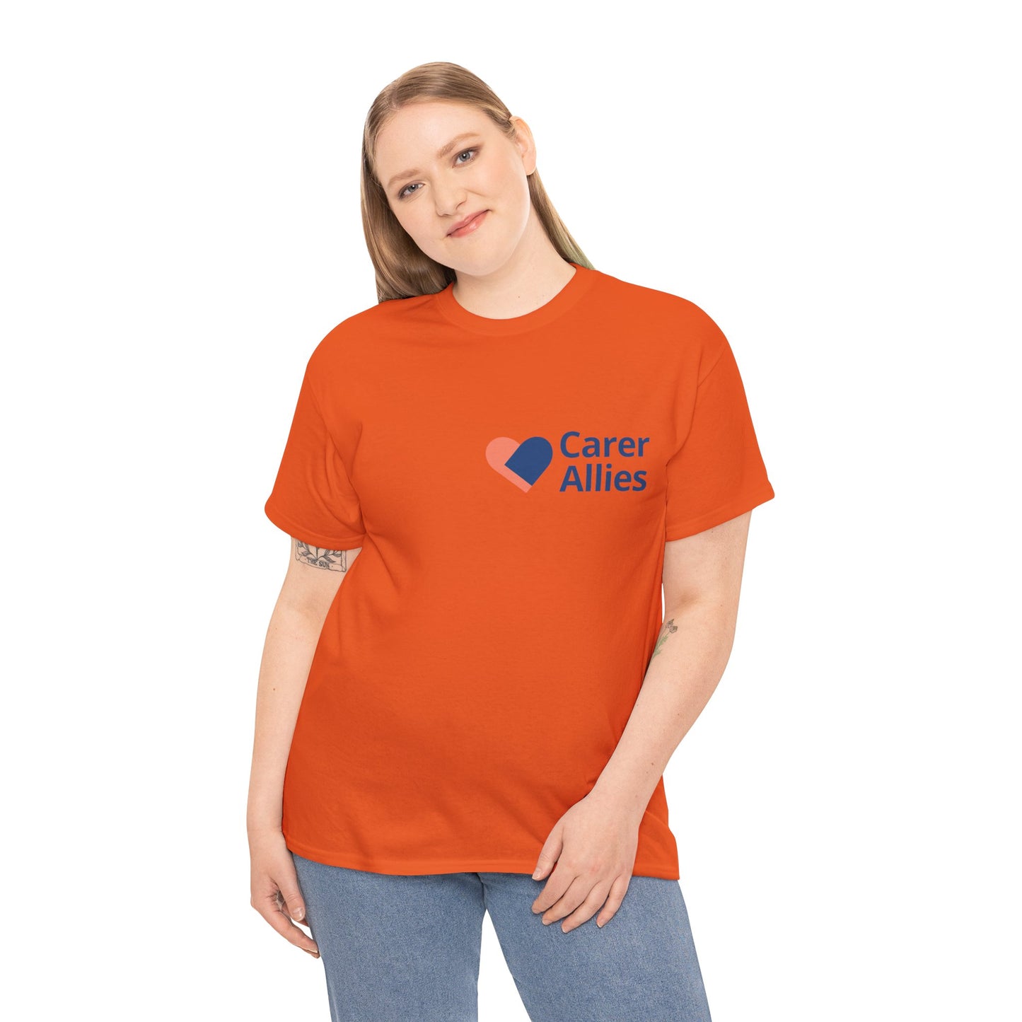 Heartfelt Unisex Heavy Cotton Tee - Empathetic Allies, Inclusive Wear, Gift for Caregivers, Supportive Apparel, Everyday Comfort Tee