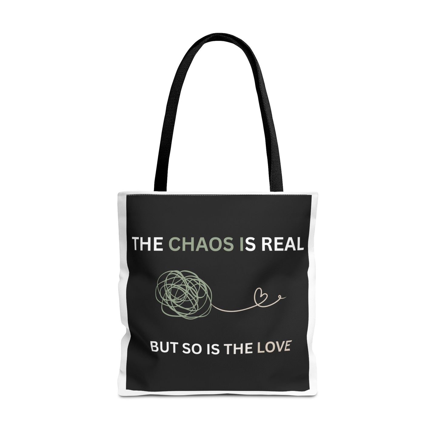 The Chaos is Real Love Tote Bag - Stylish & Functional for Everyday Use