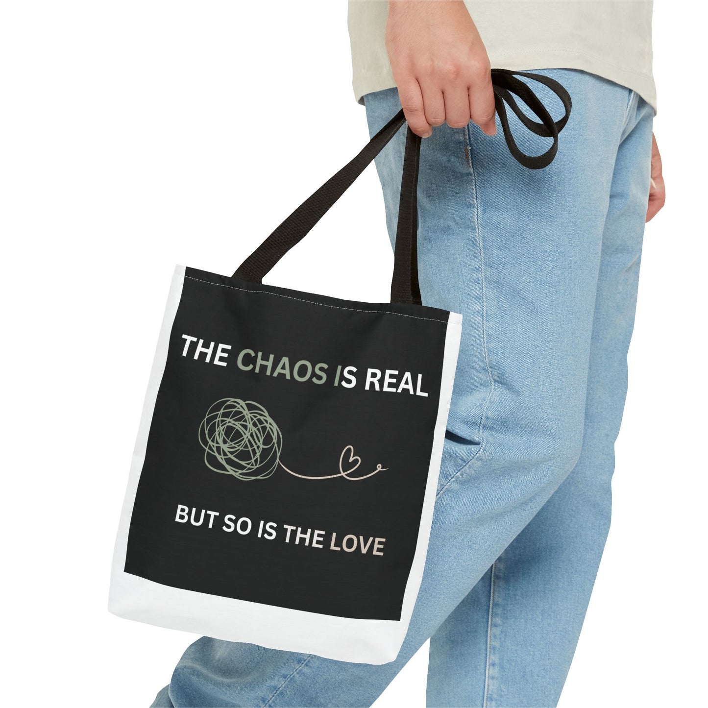 The Chaos is Real Love Tote Bag - Stylish & Functional for Everyday Use