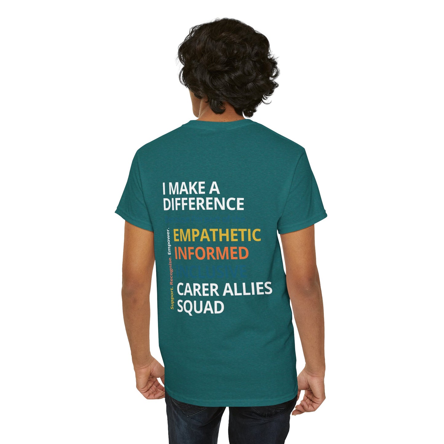 Heartfelt Unisex Heavy Cotton Tee - Empathetic Allies, Inclusive Wear, Gift for Caregivers, Supportive Apparel, Everyday Comfort Tee