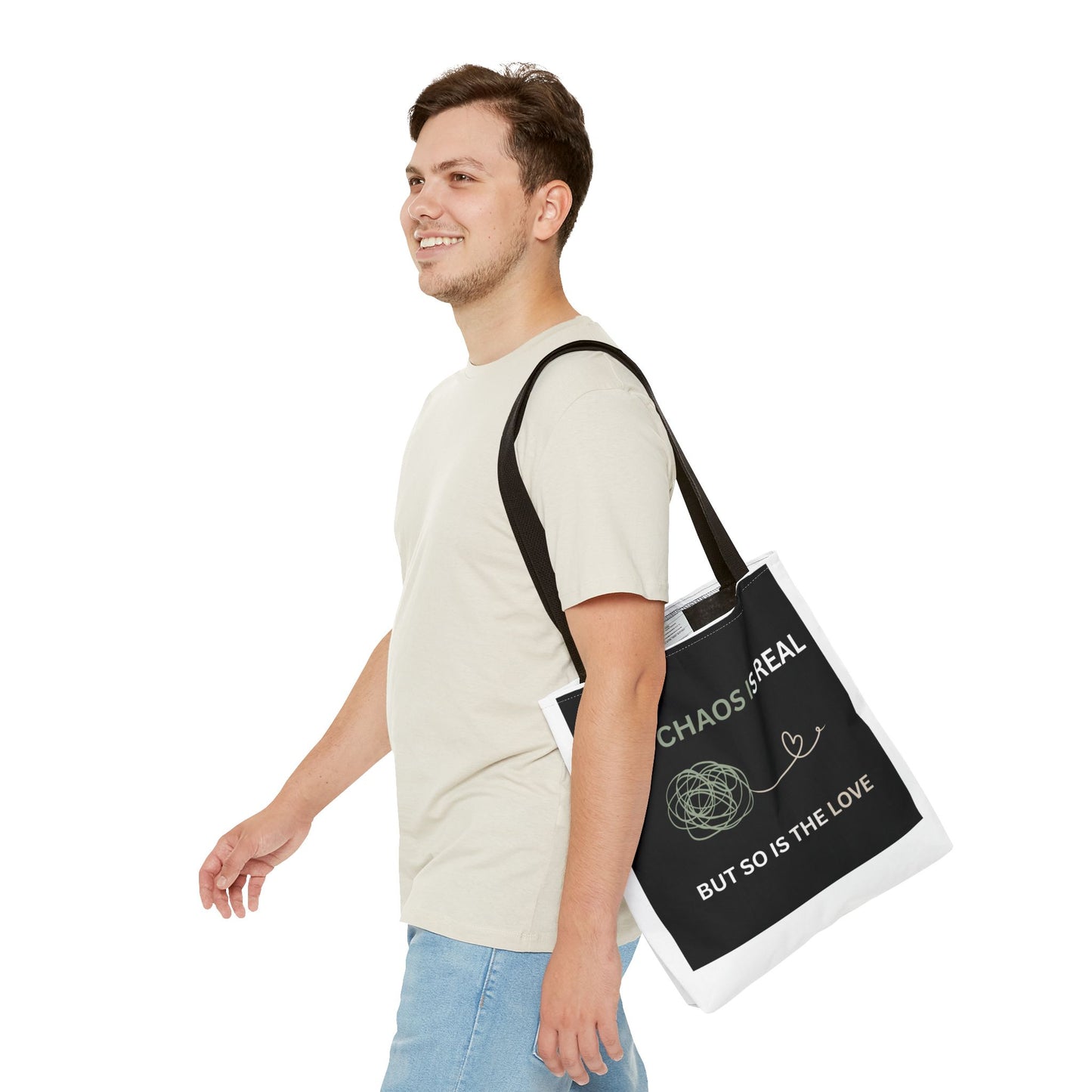 The Chaos is Real Love Tote Bag - Stylish & Functional for Everyday Use