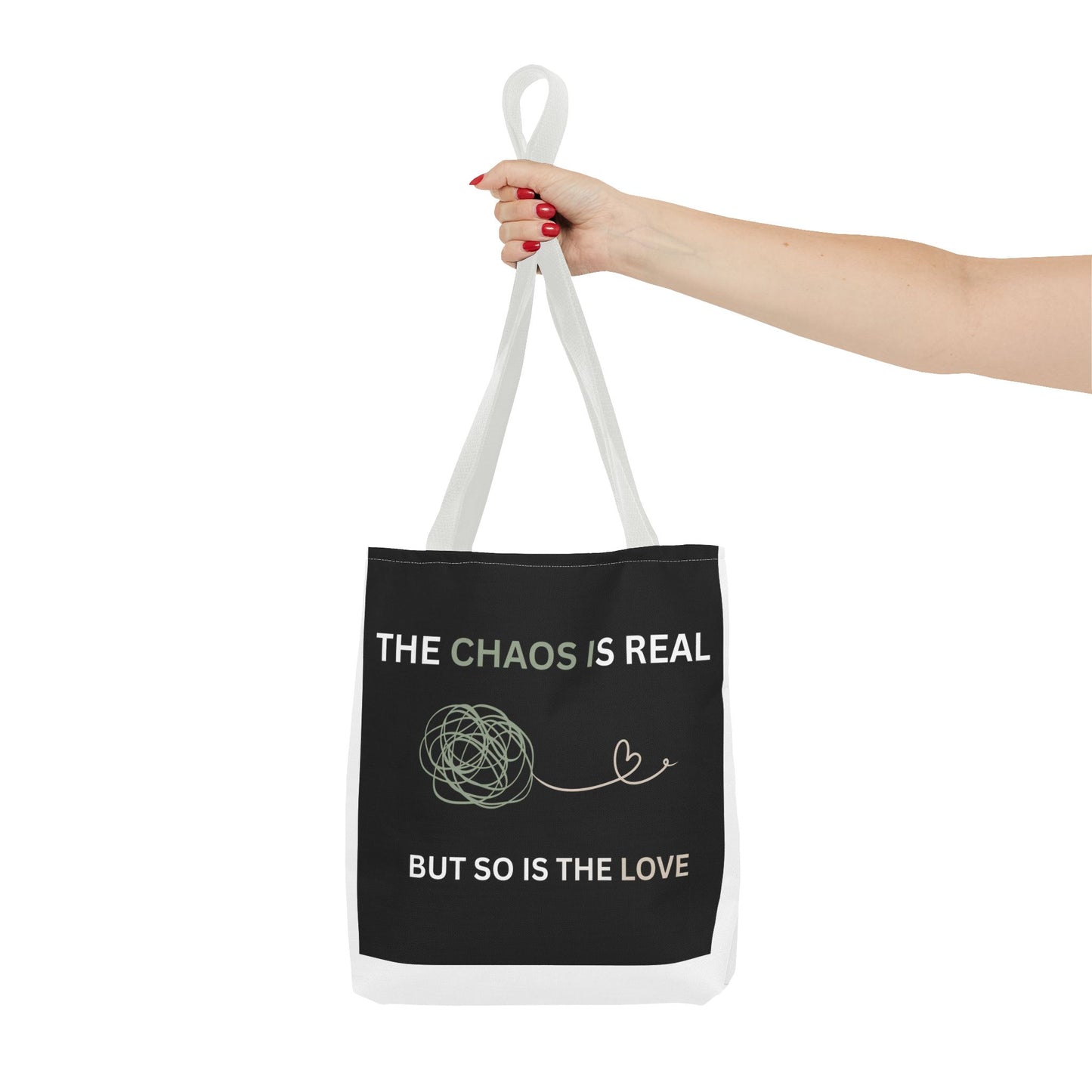 The Chaos is Real Love Tote Bag - Stylish & Functional for Everyday Use