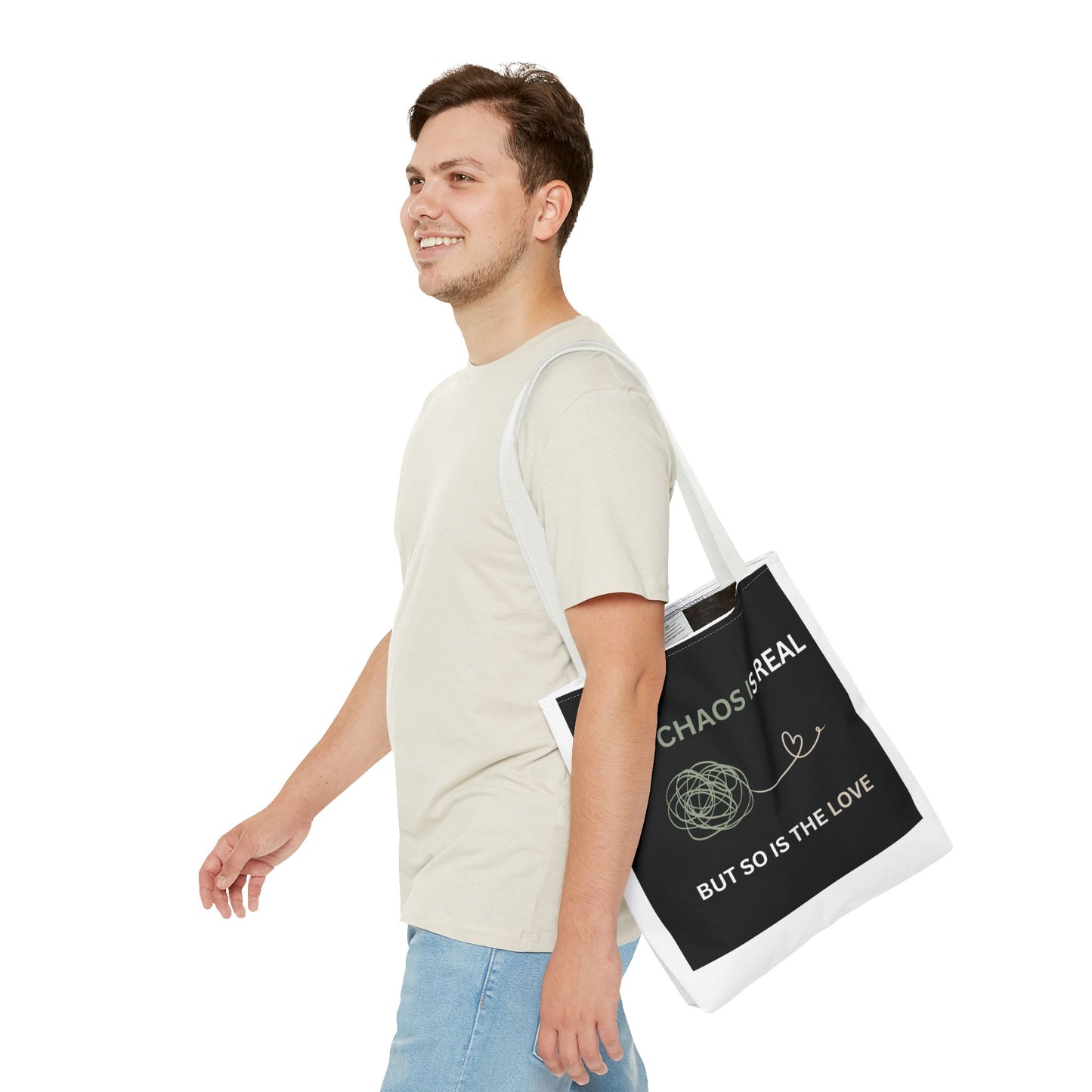The Chaos is Real Love Tote Bag - Stylish & Functional for Everyday Use