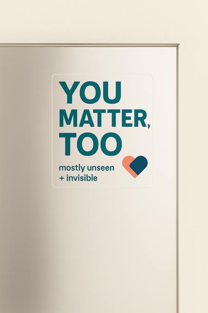 "Invisible Support" Mirror Decal Stickers